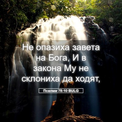 Picture 05 - Псалми 78:10 BULG - Не опазиха завета на Бога, - Bible Verse Picture