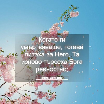 Picture 05 - Псалми 78:34 BULG - Когато ги умъртвяваше, - Bible Verse Picture
