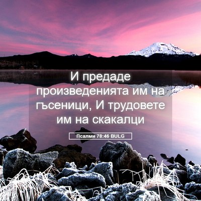 Picture 05 - Псалми 78:46 BULG - И предаде произведенията - Bible Verse Picture