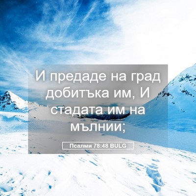 Picture 05 - Псалми 78:48 BULG - И предаде на град добитъка - Bible Verse Picture