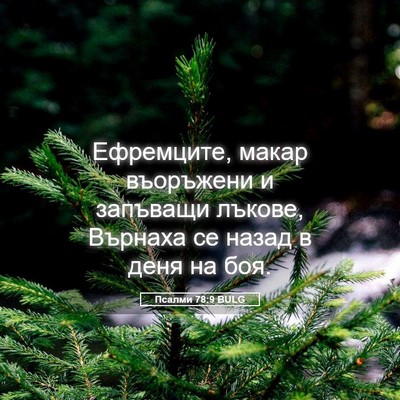 Picture 05 - Псалми 78:9 BULG - Ефремците, макар въоръжени - Bible Verse Picture