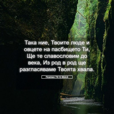 Picture 05 - Псалми 79:13 BULG - Така ние, Твоите люде и - Bible Verse Picture