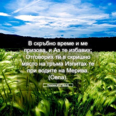 Picture 05 - Псалми 81:7 BULG - В скръбно време и ме - Bible Verse Picture