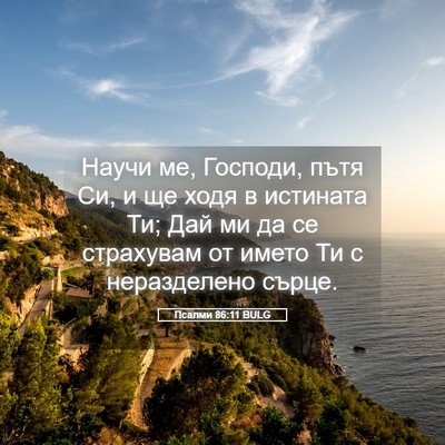 Picture 05 - Псалми 86:11 BULG - Научи ме, Господи, пътя Си, - Bible Verse Picture