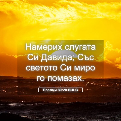 Picture 05 - Псалми 89:20 BULG - Намерих слугата Си Давида; - Bible Verse Picture