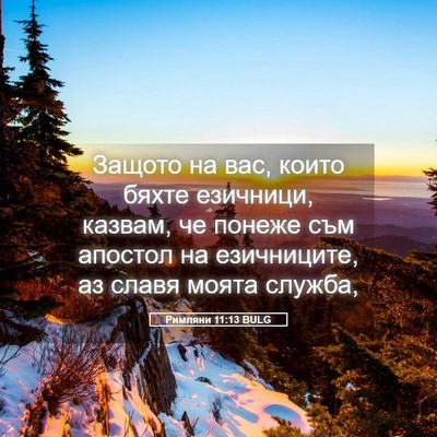 Picture 05 - Римляни 11:13 BULG - Защото на вас, които бяхте - Bible Verse Picture