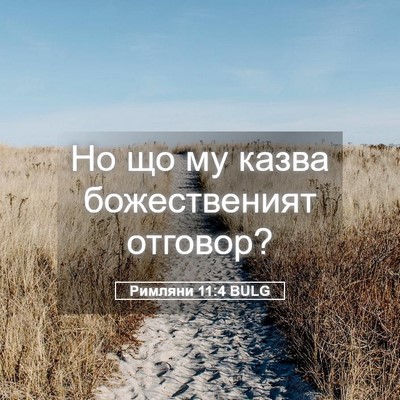 Picture 05 - Римляни 11:4 BULG - Но що му казва - Bible Verse Picture
