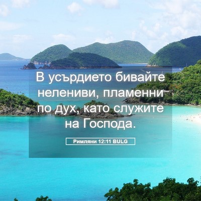 Picture 05 - Римляни 12:11 BULG - В усърдието бивайте - Bible Verse Picture