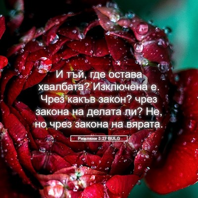 Picture 05 - Римляни 3:27 BULG - И тъй, где остава хвалбата? - Bible Verse Picture