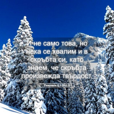 Picture 05 - Римляни 5:3 BULG - И не само това, но нека се - Bible Verse Picture