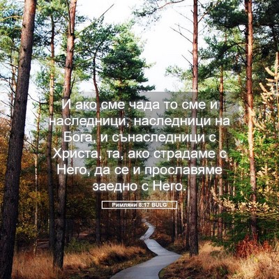Picture 05 - Римляни 8:17 BULG - И ако сме чада то сме и - Bible Verse Picture