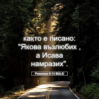 Picture 05 - Римляни 9:13 BULG - както е писано: 