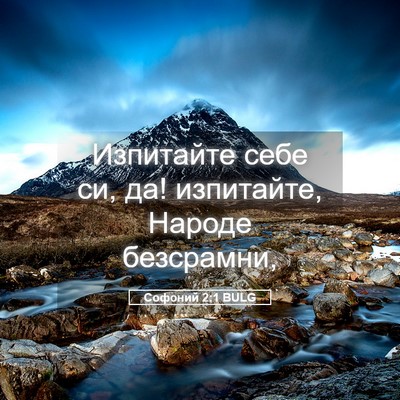 Picture 05 - Софоний 2:1 BULG - Изпитайте себе си, да! - Bible Verse Picture