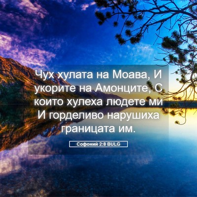 Picture 05 - Софоний 2:8 BULG - Чух хулата на Моава, И - Bible Verse Picture