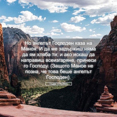 Picture 05 - Съдии 13:16 BULG - Но ангелът Господен каза - Bible Verse Picture