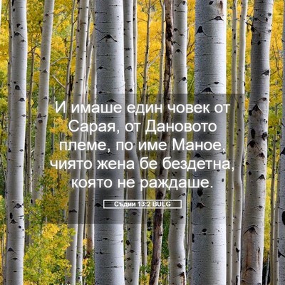 Picture 05 - Съдии 13:2 BULG - И имаше един човек от - Bible Verse Picture