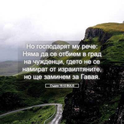 Picture 05 - Съдии 19:12 BULG - Но господарят му рече: Няма - Bible Verse Picture