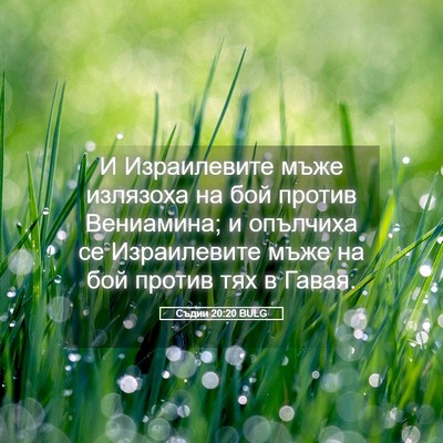 Picture 05 - Съдии 20:20 BULG - И Израилевите мъже - Bible Verse Picture