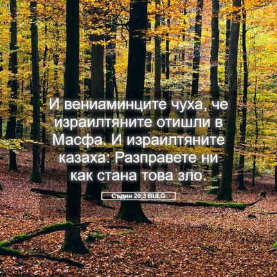 Picture 05 - Съдии 20:3 BULG - И вениаминците чуха, че - Bible Verse Picture