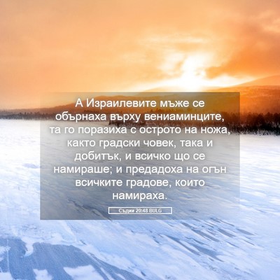 Picture 05 - Съдии 20:48 BULG - А Израилевите мъже се - Bible Verse Picture
