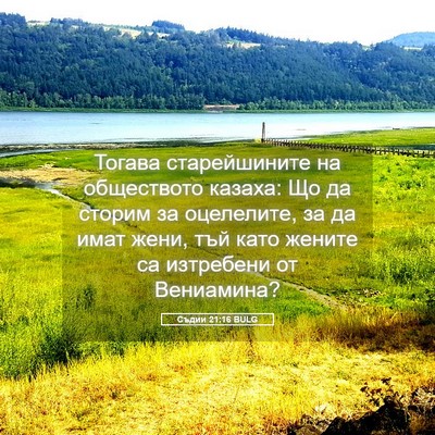 Picture 05 - Съдии 21:16 BULG - Тогава старейшините на - Bible Verse Picture