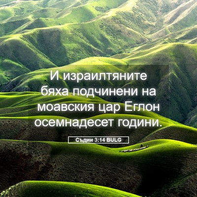 Picture 05 - Съдии 3:14 BULG - И израилтяните бяха - Bible Verse Picture
