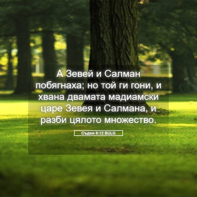Picture 05 - Съдии 8:12 BULG - А Зевей и Салман побягнаха; - Bible Verse Picture