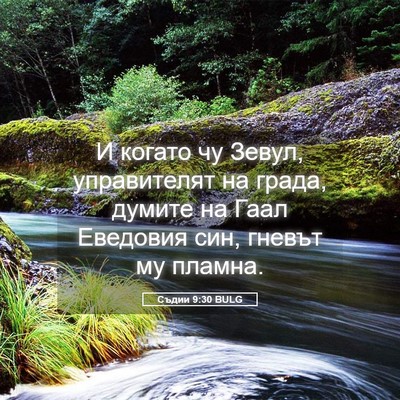 Picture 05 - Съдии 9:30 BULG - И когато чу Зевул, - Bible Verse Picture