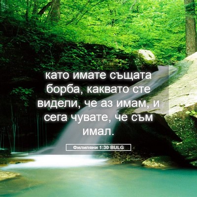 Picture 05 - Филипяни 1:30 BULG - като имате същата борба, - Bible Verse Picture