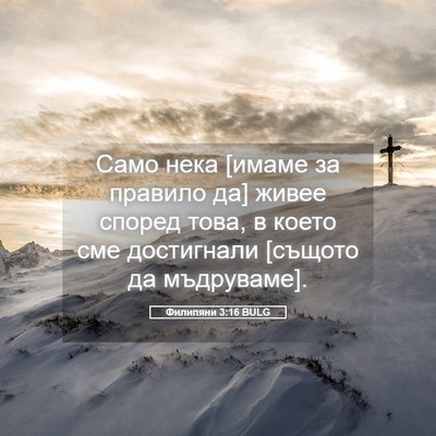 Picture 05 - Филипяни 3:16 BULG - Само нека [имаме за правило - Bible Verse Picture