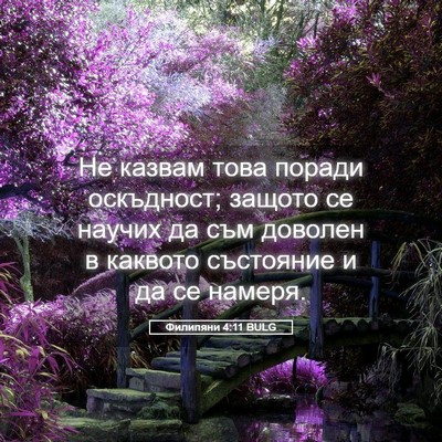 Picture 05 - Филипяни 4:11 BULG - Не казвам това поради - Bible Verse Picture