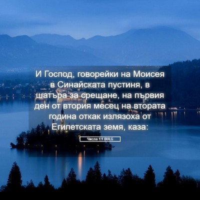 Picture 05 - Числа 1:1 BULG - И Господ, говорейки на - Bible Verse Picture