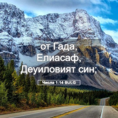 Picture 05 - Числа 1:14 BULG - от Гада, Елиасаф, - Bible Verse Picture