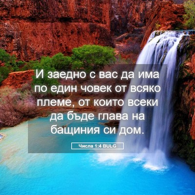 Picture 05 - Числа 1:4 BULG - И заедно с вас да има по - Bible Verse Picture