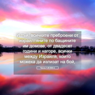 Picture 05 - Числа 1:45 BULG - И тъй, всичките преброени - Bible Verse Picture