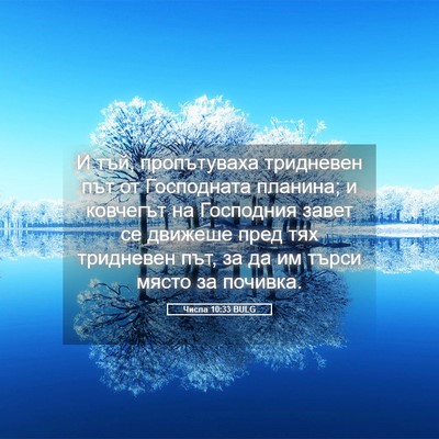 Picture 05 - Числа 10:33 BULG - И тъй, пропътуваха - Bible Verse Picture