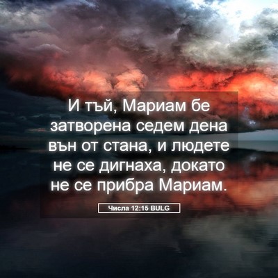 Picture 05 - Числа 12:15 BULG - И тъй, Мариам бе затворена - Bible Verse Picture