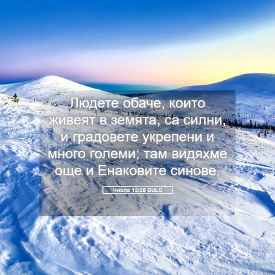 Picture 05 - Числа 13:28 BULG - Людете обаче, които живеят - Bible Verse Picture