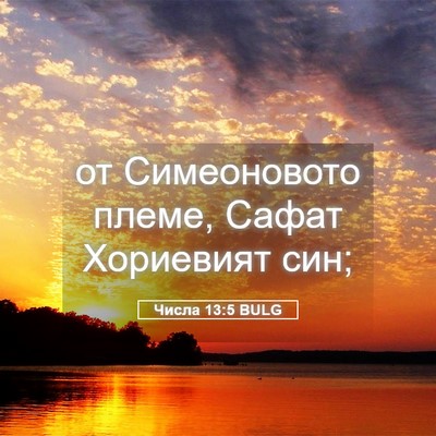 Picture 05 - Числа 13:5 BULG - от Симеоновото племе, - Bible Verse Picture