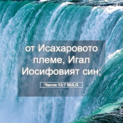 Picture 05 - Числа 13:7 BULG - от Исахаровото племе, Игал - Bible Verse Picture