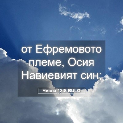 Picture 05 - Числа 13:8 BULG - от Ефремовото племе, Осия - Bible Verse Picture