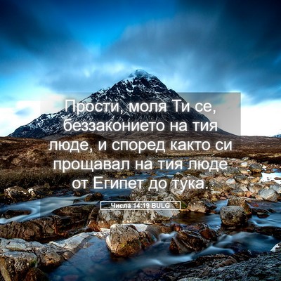 Picture 05 - Числа 14:19 BULG - Прости, моля Ти се, - Bible Verse Picture