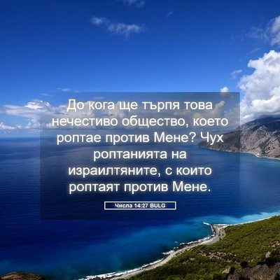 Picture 05 - Числа 14:27 BULG - До кога ще търпя това - Bible Verse Picture