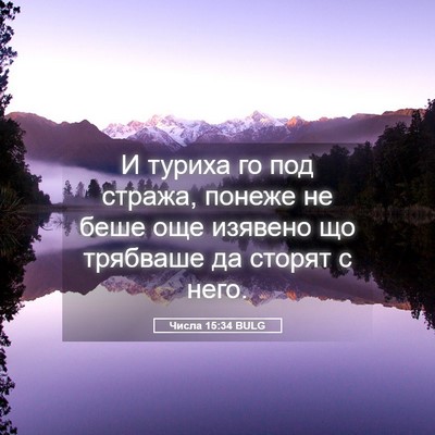 Picture 05 - Числа 15:34 BULG - И туриха го под стража, - Bible Verse Picture
