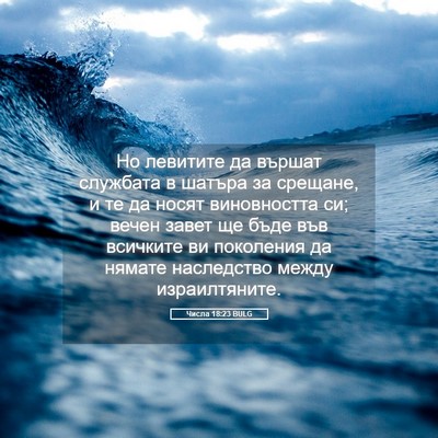 Picture 05 - Числа 18:23 BULG - Но левитите да вършат - Bible Verse Picture