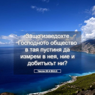 Picture 05 - Числа 20:4 BULG - Защо изведохте Господното - Bible Verse Picture