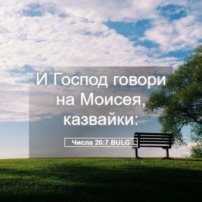Picture 05 - Числа 20:7 BULG - И Господ говори на Моисея, - Bible Verse Picture