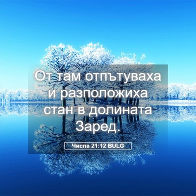 Picture 05 - Числа 21:12 BULG - От там отпътуваха и - Bible Verse Picture
