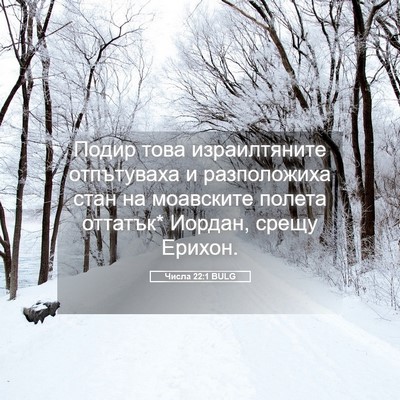 Picture 05 - Числа 22:1 BULG - Подир това израилтяните - Bible Verse Picture