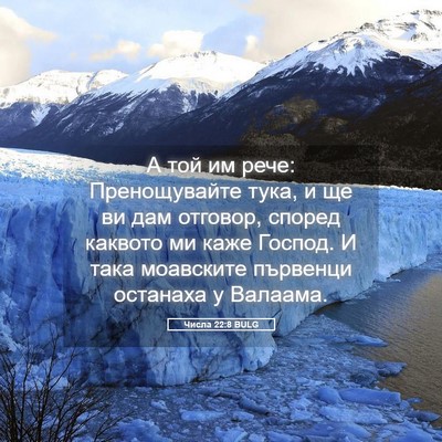 Picture 05 - Числа 22:8 BULG - А той им рече: Пренощувайте - Bible Verse Picture